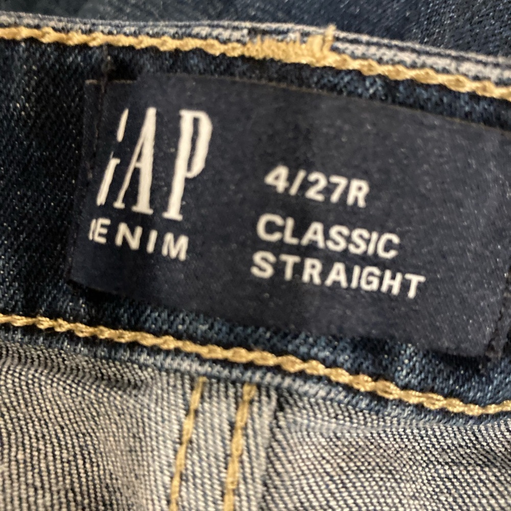 NWOT Gap classic straight jeans, size 4/27R - Picture 7 of 8